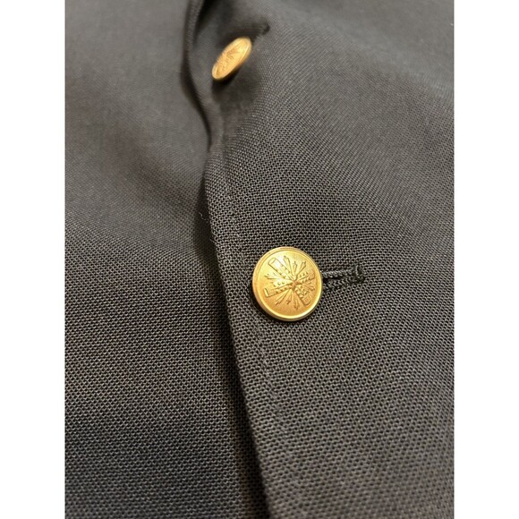Hasting & Smith Men’s Size 46 L Black Blazer Jacket + Gold Buttons - Picture 3 of 13
